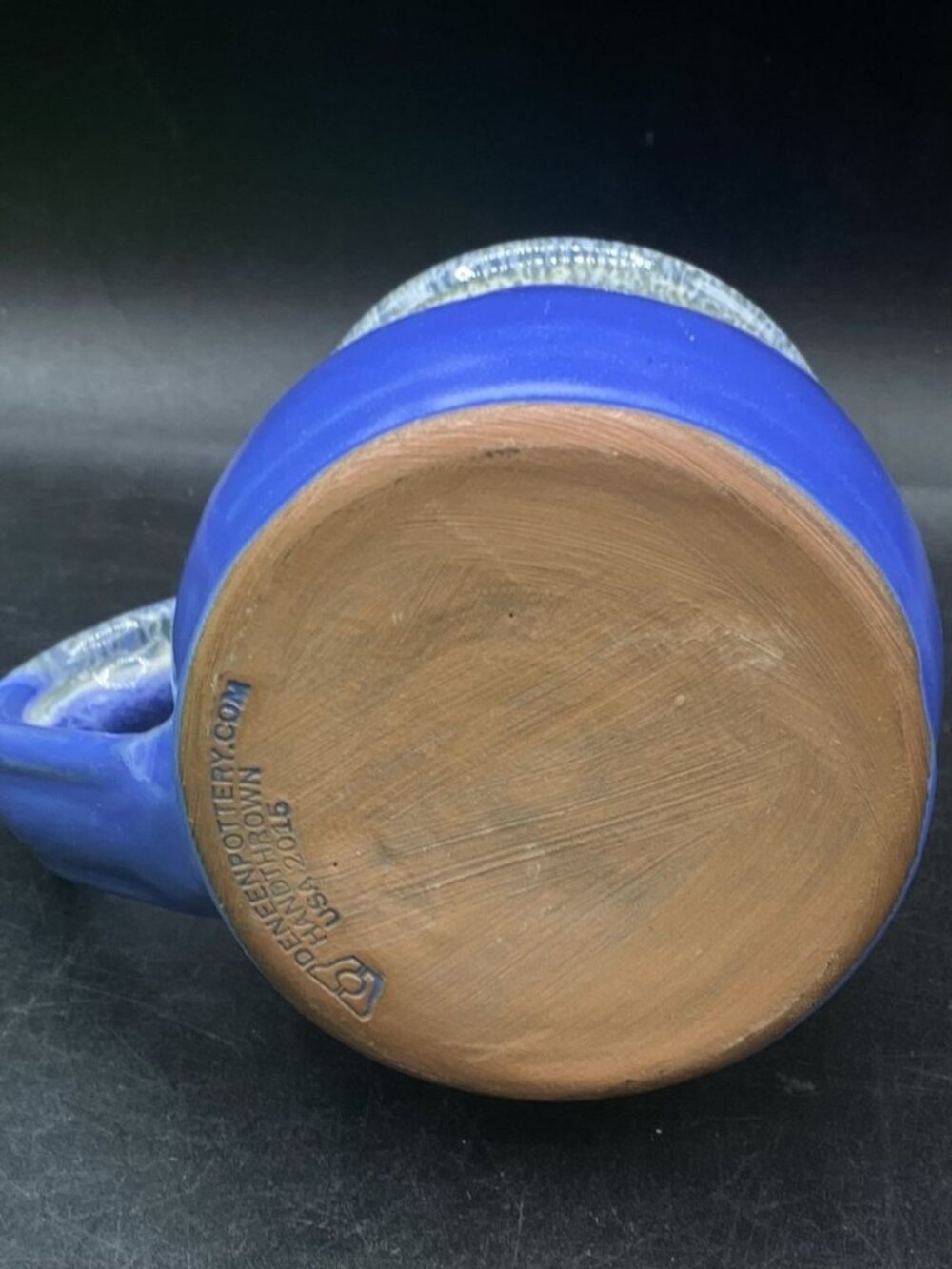 Another Broken Egg Cafe Deneen Pottery Blue Coffee Mug Cup Mountain Brook AL - Picture 6 of 8